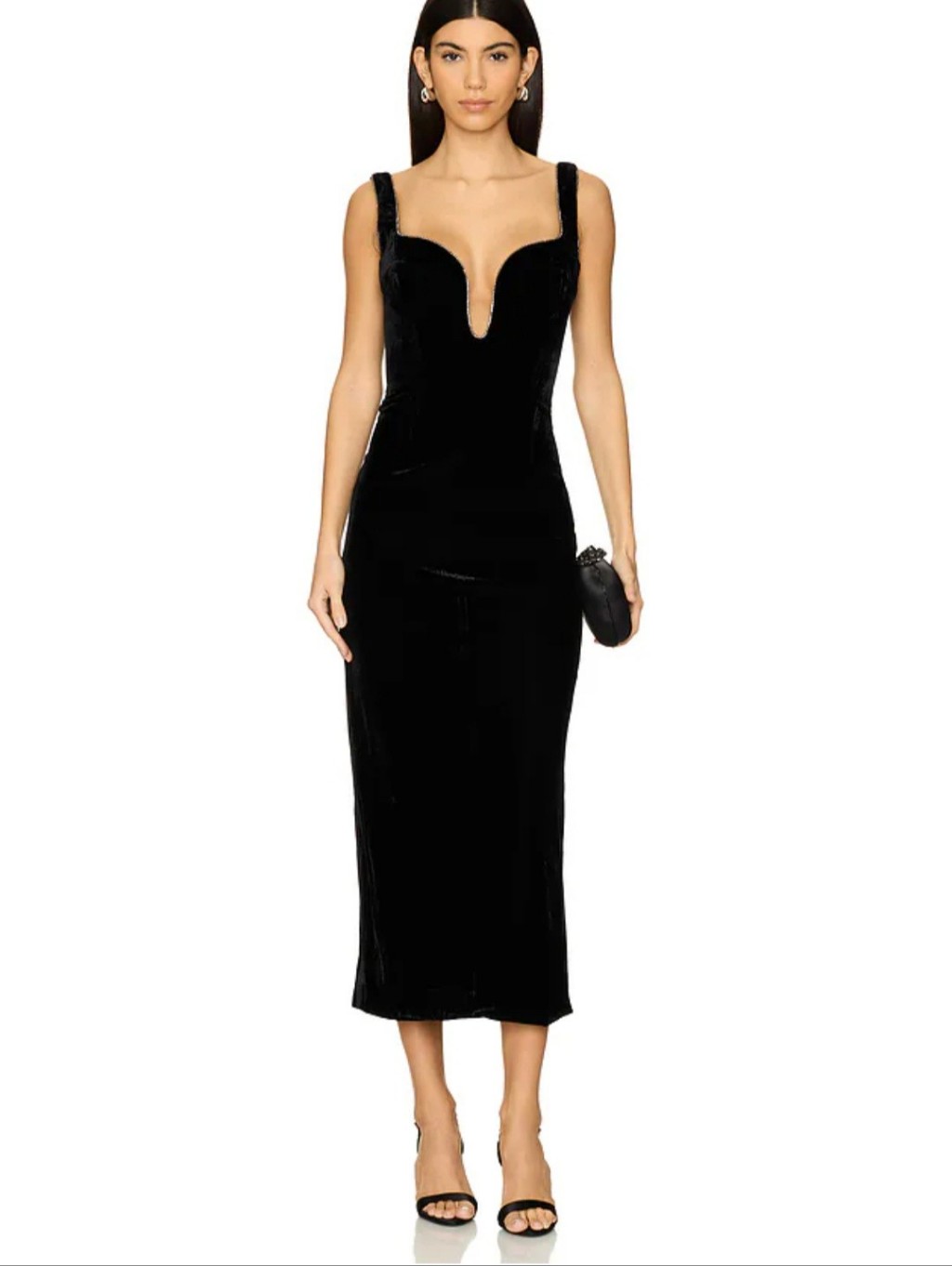 Bardot Brooklyn Velvet Revolve Midi W/Rhinestones